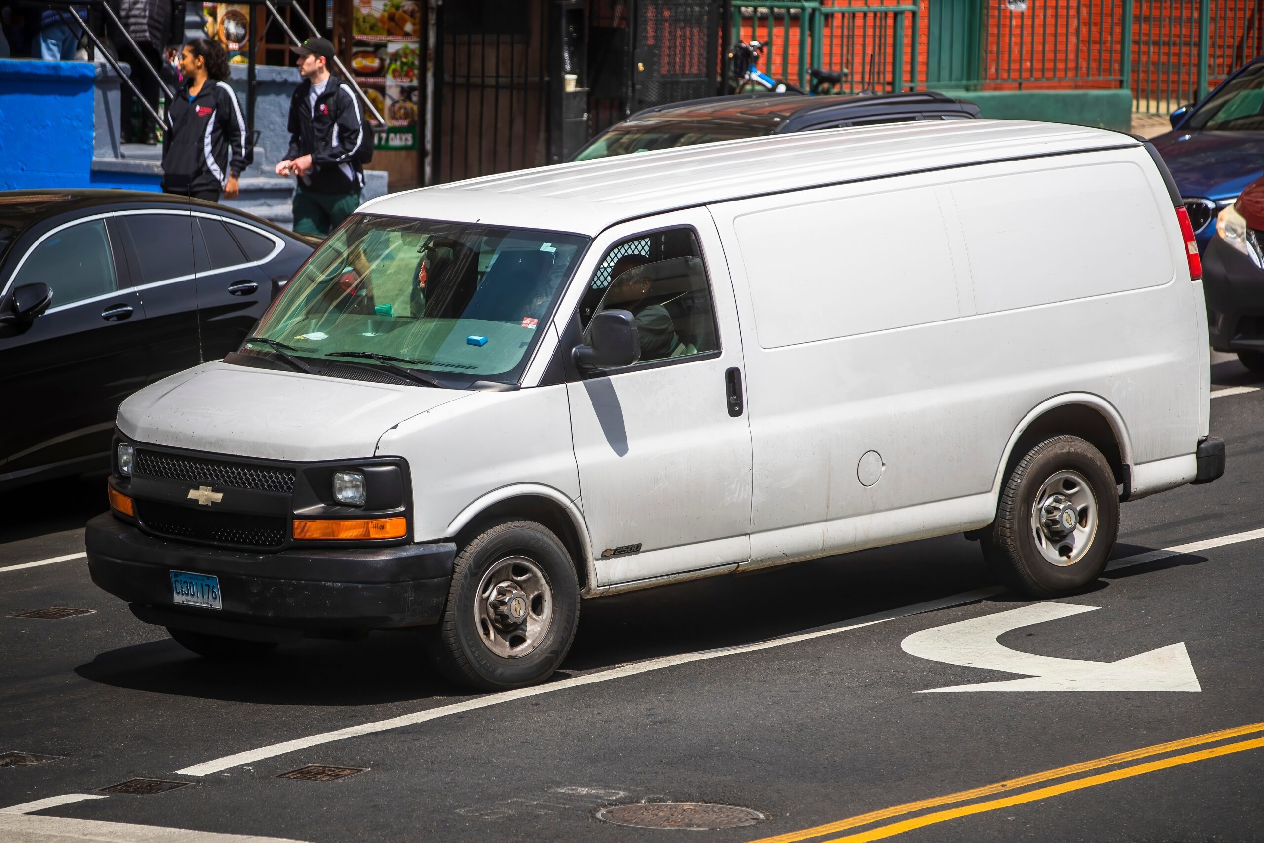 White Chevrolet Express Cargo Van
